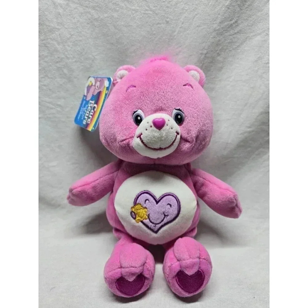 Care Bears 2003 Take Care Bear Pink Stuffed Animal Plush 10"- With Tags - Picture 1 of 13